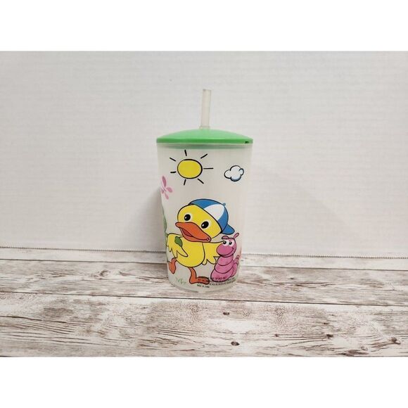 Vintage Set 6 Duck Serving Set Plate Bowl Fork Spoon Sippy Cup Section Tray - Picture 12 of 13